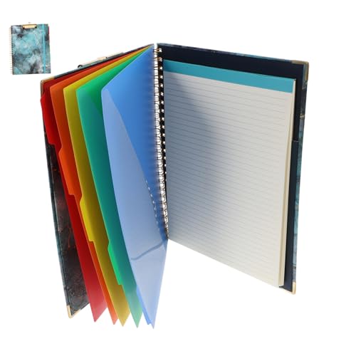 DIKACA Dateiordner-Notizblock aktenordner Ordnerclips Dokumentordner Portfolio-Ordner Papier-Organizer-Ordner Zwischenablettungsordner mit Notizblock Schreibtafel-Folio Legierung von DIKACA