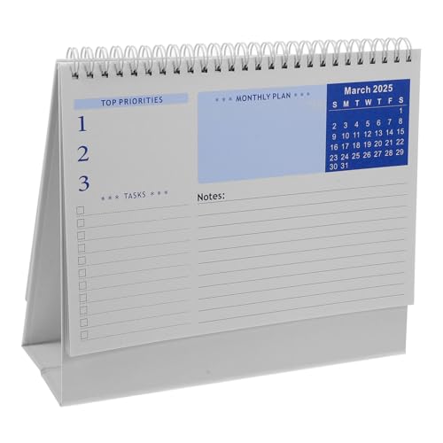 DIKACA Desktop-Kalender-Notizblock Stehender Flip-Kalender Mini-Stand-Flip-Kalender Lehrertischkalender Tischkalender kleiner Flip kleiner monatlicher Kalender Bürokalender Papier von DIKACA