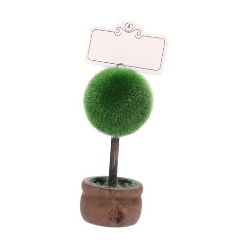 DIKACA Desktop -Kartenhalter rustikale Tischnummernhalter Tischbildclip Tischnamenhalter Platzhalter für Schilder Schreibtisch Inhaber Tischplatte mit Fotoclip Bildhalter-Clips Harz Grün von DIKACA