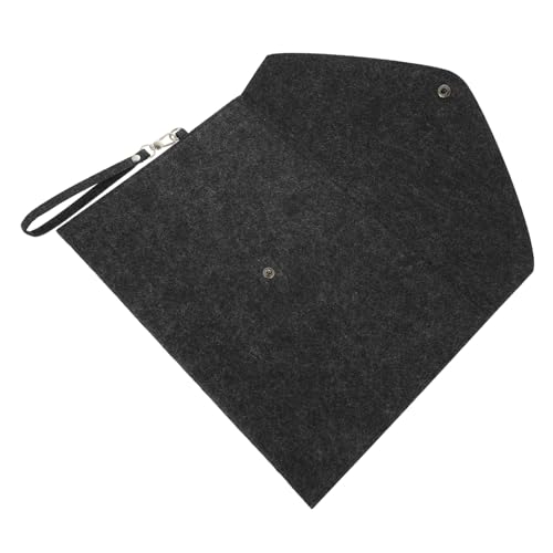 DIKACA Filz Dokumententasche mit Druckknopf Platzsparender Papier Organizer Reißfest und Langlebig für Büro Schule und Geschäft Inklusive Schlüsselband aufhängung Dunkelgrau DIKACA Filz Dokumententasche mit Druckknopf Platzsparender Papier Organizer Reißfest und Langlebig für Büro Schule und Geschäft Inklusive Schlüsselband aufhängung Dunkelgrau von DIKACA