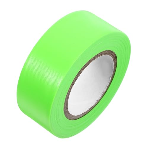 DIKACA Fluoreszierendes Warnband PVC Grün Reißfestes Wiederverwendbares Markierungsklebeband für Baustelle Außenbereich Äste Dekoration und Gefahrenzonen Sichtbar Kennzeichnen von DIKACA