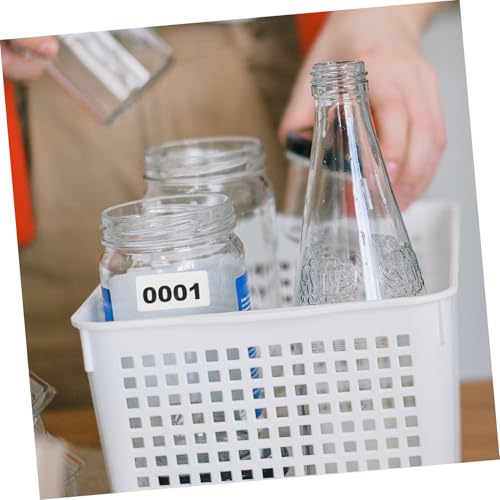 DIKACA Fortlaufende Nummerierte Klebeetiketten Selbstklebend Weiß Vielseitige Aufkleber für Büro Lager und Einzelhandel zur Einfachen Identifikation und Lagerverwaltung von DIKACA