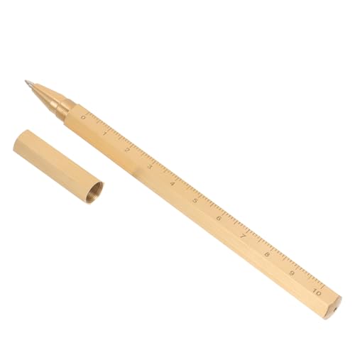 DIKACA Handgefertigter Messing Gelstift Hexagonal Retro Schreibgerät mit Neutraler Mine für Studenten und Künstler Langlebiger Vintage Kugelschreiber Filz Etui Kreativer DIKACA Handgefertigter Messing Gelstift Hexagonal Retro Schreibgerät mit Neutraler Mine für Studenten und Künstler Langlebiger Vintage Kugelschreiber Filz Etui Kreativer von DIKACA