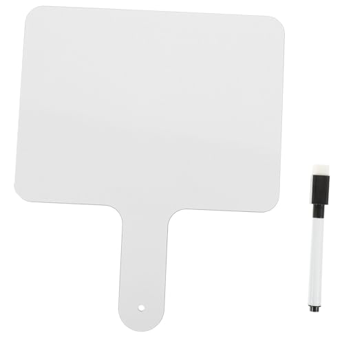 DIKACA Handliches Doppelseitiges Whiteboard mit Griff Abwischbares Schreibbrett für Schüler für Unterricht Klassenraum und Partyspiele Teiliges Paddle Board mit Glatter Oberfläche von DIKACA