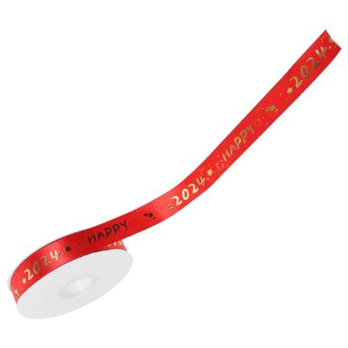 DIKACA Happy Year Geschenkband Leichtes Strapazierfähiges Dekorationsband für Geschenkverpackung Candy Jar Deko Tisch Treppendekor Einfach Zuschneidbar und Tragbar von DIKACA