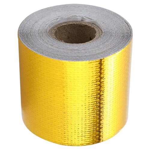 DIKACA Hitzebeständiges Aluminium Klebeband Goldfarben Selbstklebendes Reparaturband für Rohre Isolierung und Abdichtung Flexible Folie mit Starker Haftung für Industrie und Auto DIKACA Hitzebeständiges Aluminium Klebeband Goldfarben Selbstklebendes Reparaturband für Rohre Isolierung und Abdichtung Flexible Folie mit Starker Haftung für Industrie und Auto von DIKACA