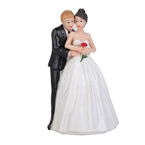 DIKACA Hochzeitspaar Tortenaufsatz Tour Dekoration Zeremonie Figur Momente Braut Boutonniere Set Ornament Hochzeitsdeko Paar Statue Auto Hochzeitstorte Topper von DIKACA