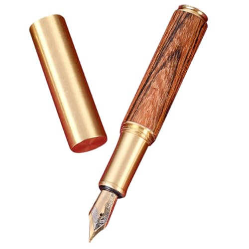 DIKACA Kalligraphie Füllfederhalter aus Holz und Messing Kompakter Mini füller mit Deckel Ergonomischer Schreibstift für Schüler und Geschenk Tragbarer Schreibfüller für Schule und Büro DIKACA Kalligraphie Füllfederhalter aus Holz und Messing Kompakter Mini füller mit Deckel Ergonomischer Schreibstift für Schüler und Geschenk Tragbarer Schreibfüller für Schule und Büro von DIKACA