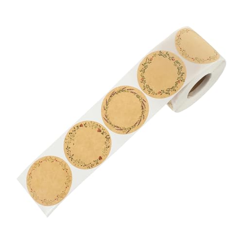 DIKACA Kraftpapier Aufkleber Rolle Selbstklebend für Geschenkverpackung und Kuchenversiegelung Handbeschreibbar Dekorative Papieretiketten für DIY Basteln und Party DIKACA Kraftpapier Aufkleber Rolle Selbstklebend für Geschenkverpackung und Kuchenversiegelung Handbeschreibbar Dekorative Papieretiketten für DIY Basteln und Party von DIKACA