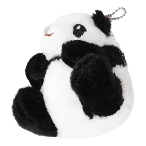 DIKACA Kuscheliger üsch Panda Schlüsselanhänger üßes Stofftier Anhänger Für Taschen Fluffiger Panda Dekorationsanhänger Mit Kette von DIKACA