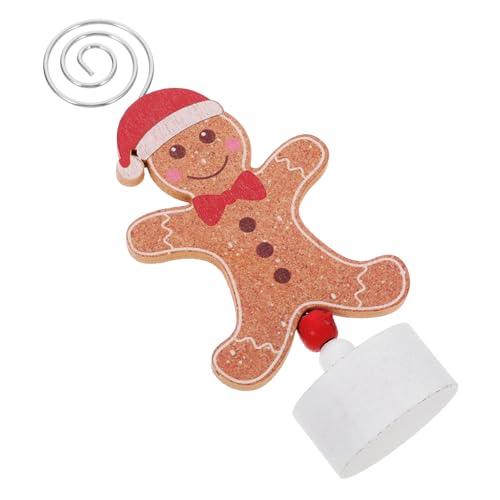 DIKACA Lebkuchenmann Tischkartenhalter Weihnachten Tischkartenhalter Kartenhalterständer Bilderständer Für Tisch Bilderhalterständer Bildhalter Für Tische Tischnummernhalter Holz von DIKACA