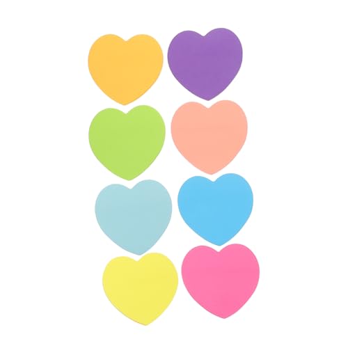 DIKACA Liebes-haft Notiz Formen Rosa Farbe Bunt Name Klebrig Herz Ästhetisch Memo -pad Unterlage Farbig Selbstklebende Notizen Valentines Memo Notizen Aufkleber Pads Liste Geformt Papier von DIKACA