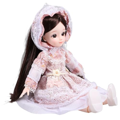 DIKACA Mädchen Puppe Unser Klein Wiedergeborene Babypuppen Mädchen Gemeinsam Kleidung Verbunden Prinzessin Gliederpuppe Im Hawaiianischen Stil Mini-bjd-Puppe Süße Puppe Samt von DIKACA