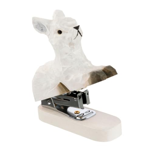DIKACA Mini Holzhefter Alpaka Stil Tragbarer Handgefertigter Schreibtischhefter aus Holz und Niedliches Büro Schulzubehör Multifunktional Dekorativ und Langlebig für Zuhause und von DIKACA
