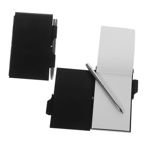 DIKACA Mini Metall Notizbuch mit Stift Nachfüllbarer Notizblock aus Aluminium Kompaktes und Leichtes Design für Büro und Reisen Teiliges von DIKACA
