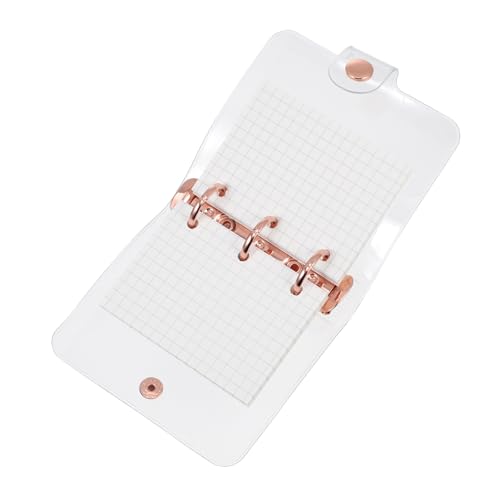 DIKACA Mini Ringbuch Notizbuch Roségold mit Losem Papier und Aufbewahrungstaschen Dekoratives Kleines Tagebuch für Scrapbooking Planen und Persönliche Notizen Handliches Mini Journal für von DIKACA