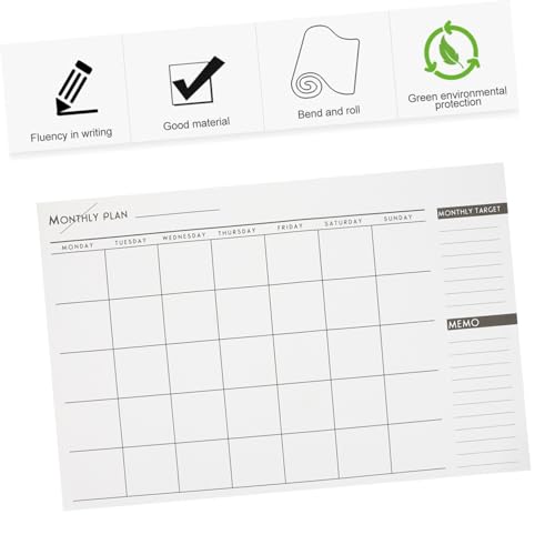 DIKACA Monatsplaner Notizblock Einfacher Arbeits Studienkalender Tischkalender für Effektive Zeitplanung Büro Schüler Lehrer Geschenk DIKACA Monatsplaner Notizblock Einfacher Arbeits Studienkalender Tischkalender für Effektive Zeitplanung Büro Schüler Lehrer Geschenk von DIKACA