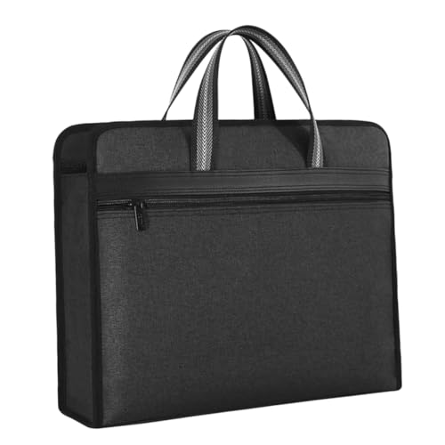 DIKACA Multilagige Tragbare Dokumententasche mit Reißverschluss Handliche Mappe für Wichtige Unterlagen Eleganter Organizer für Schule Büro und Geschäftsreisen Komfortabler Griff von DIKACA