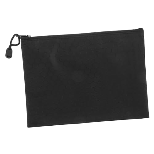 DIKACA Oxford Cloth Zipper File Pouch Reißfest Korrosionsbeständig Praktische Aufbewahrungstasche für Dokumente Büro und Schulbedarf Einfarbig von DIKACA