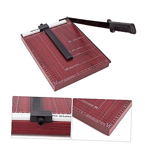 DIKACA Papierschneider Hebelschneider mit Verstellbarem Papierlineal Stabiler Metallbasis und Automatischer Klammer für Präzises Schneiden von Fotos und Bastelpapier im Büro und Zuhause von DIKACA