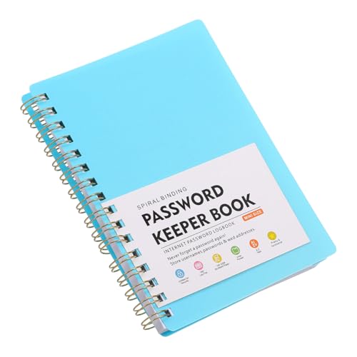 DIKACA Passwortbuch mit Alphabetischen Tabs Notizbuch für Senioren im Taschenformat Blaues Himmel Design Organisieren von Passwörtern und Zugangsdaten von DIKACA