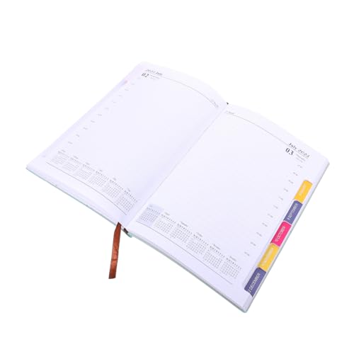 DIKACA Planen Sie Kalenderbuch notizbuch Planenplaner A5 Notizblock Jahrplaner Lehrerplaner Planer monatlich japanischer planer wochenkalender für den schreibtisch Terminplaner Pu Grün von DIKACA
