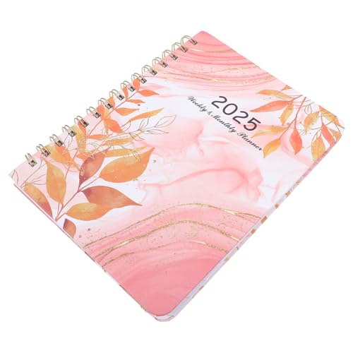 DIKACA Planer Universitätsnotizbuch Notizbuch Mit Mehreren Fächern Terminkalender Terminnotizbuch Agenda Notebook Spiraler Notizblock Schulbedarf Hochschule Süße Schulsachen Orange Papier von DIKACA