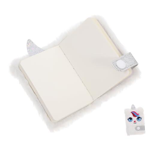 DIKACA Plüschbuch Tagebuch Notizbücher für Mädchen Tagebuch schreiben Valentinstag Kid Note Book Entzückendes Notizbuch süßer Notizblock süßes Skizzenbuch Schrottbuch Papier Weiß von DIKACA