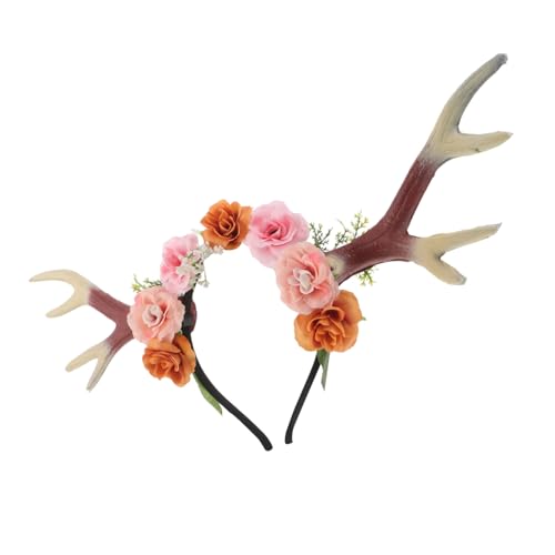 DIKACA Realistisches Rentier-haarreif mit Detailgetreuen Geweihen Floraler Verzierung Leichter Brauner Farbton Komfortabel und Vielseitig für Halloween Weihnachten und Kostümpartys DIKACA Realistisches Rentier-haarreif mit Detailgetreuen Geweihen Floraler Verzierung Leichter Brauner Farbton Komfortabel und Vielseitig für Halloween Weihnachten und Kostümpartys von DIKACA