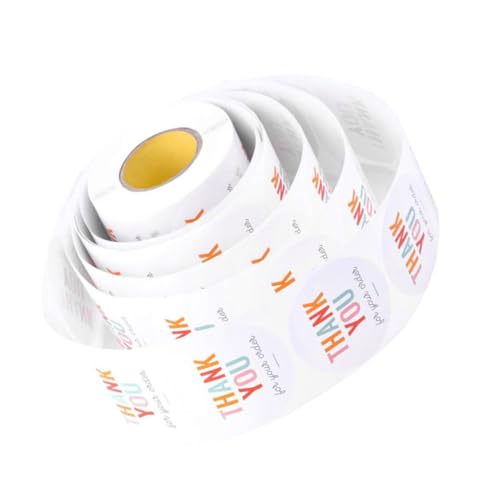 DIKACA Runde Selbstklebende Thank You Aufkleber Dekorative Verpackungs Versiegelungssticker für Geschenkboxen für Bestellverpackung und Kleine Unternehmen von DIKACA