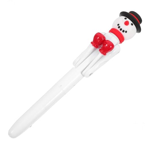 DIKACA Schneemann -Kugelschreiber Kampfspielzeug Textmarker Roboterboxen kreative Rollerstifte Schulmaterial Gymnasium Spielzeugstift einzigartiger Kugelschreiber Lehrerstift Plastik Weiß von DIKACA