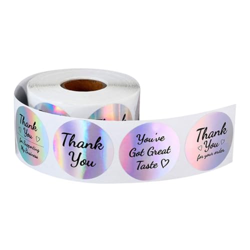 DIKACA Selbstklebende Dichtungsaufkleber Regenbogen hologramm Geschenkverpackung Etiketten für Lebensmittelversiegelung und Dankeskarten Dekoration DIKACA Selbstklebende Dichtungsaufkleber Regenbogen hologramm Geschenkverpackung Etiketten für Lebensmittelversiegelung und Dankeskarten Dekoration von DIKACA