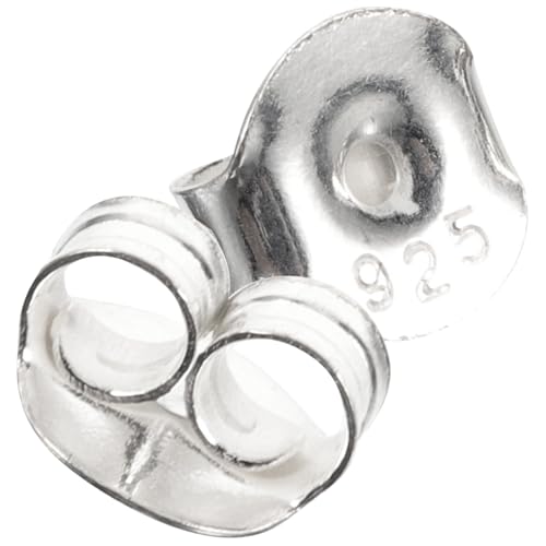 DIKACA Silberne Ohrstecker Verschlüsse Flexible Robuste Ohrring Stopper für Sicheren Halt Langlebig Hautfreundlich Geeignet für DIY Schmuckherstellung und Ersatz von Ohrstecker Zubehör von DIKACA