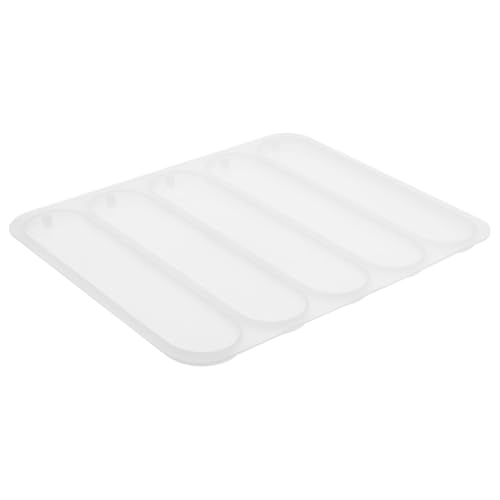 DIKACA Silikonform Lesezeichen DIY Epoxidharz Gießform Oval Lesezeichen Basteln Langlebig Flexibel für Individuelle Buchmarken mit Trockenblumen Glitzer Zubehör von DIKACA