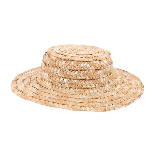 DIKACA Strohhutpuppe Mini-hutfiguren Puppenhüte Bausätze Puppen Strohhüte Mini-strohhüte Zum Basteln Kappe Jays Miniatur Kleine Strohhüte Zum Basteln Babymütze Kleine Hüte Für Puppen von DIKACA