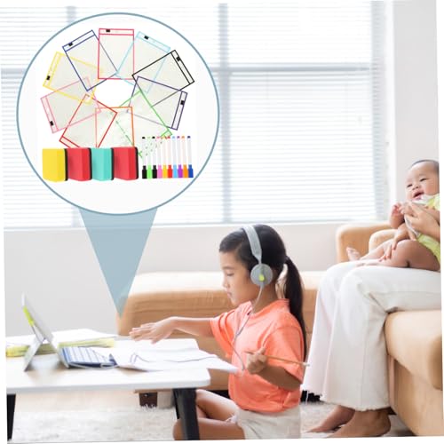 DIKACA Teiliges Wiederverwendbare Transparente Dokumententaschen aus Pet mit Trockenlöschfunktion Inklusive Stift und Magnetboard Praktische Multifunktionale Mappe für Zufällige Farbe DIKACA Teiliges Wiederverwendbare Transparente Dokumententaschen aus Pet mit Trockenlöschfunktion Inklusive Stift und Magnetboard Praktische Multifunktionale Mappe für Zufällige Farbe von DIKACA