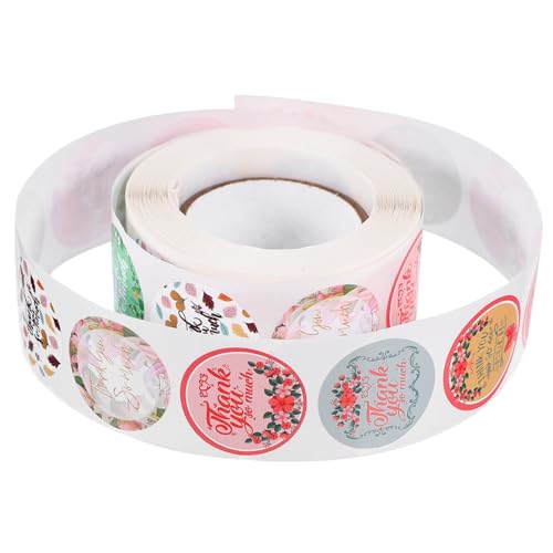 DIKACA Thank You Aufkleber Selbstklebend Geschenketiketten DIY Label Sticker für Hochzeit Party Backen Verpackung Festliche Geschenkverpackung von DIKACA