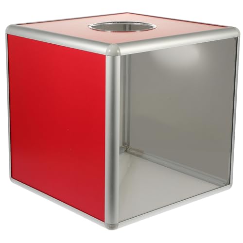 DIKACA Transparente Würfel losbox aus Aluminiumlegierung Mehrfunktionale Spenden Gewinnspielbox für Fundraising Meetings und Vorschlagswesen Sichere Verarbeitung Zufällige Farbe von DIKACA