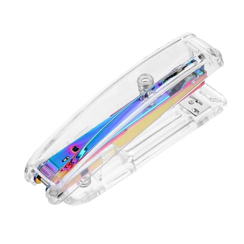 DIKACA Transparenter Acryl heftklammerer aus Robustem Kunststoff Leichter Handhefter für Büro Schule und Zuhause Praktischer und Langlebiger Tacker für Schüler und Tägliche von DIKACA