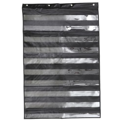 DIKACA Transparentes Langlebiges Hängendes Unterrichts organizer täschchen aus Polyester für Vokabellisten Zahlenreihen Sequenzen für Klassenzimmer Büro und Lehrerorganisation von DIKACA