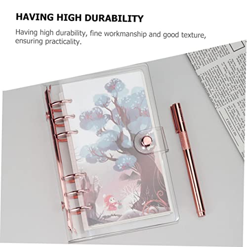 DIKACA Transparentes PVC Loseblatt Notizbuch Cover Ring Binder Schutzhülle Langlebig und Stilvoll Geeignet für Studenten und Scrapbook Hochwertiges Material Schützt Notizblock Sicher von DIKACA