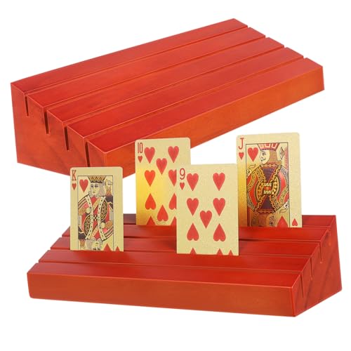 DIKACA Vielseitiger Pokerkartenhalter Holzgestell Kartenständer Mit Schlitzbasis Für Spiele Und Dekoration DIKACA Vielseitiger Pokerkartenhalter Holzgestell Kartenständer Mit Schlitzbasis Für Spiele Und Dekoration von DIKACA