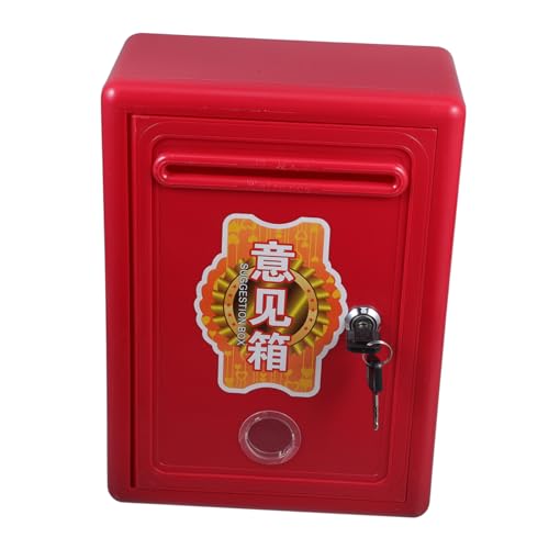DIKACA Vorschlagsbox Briefkasten Wandmontierte Boxen Wandbriefkästen Für Draußen Mailbox -kunststoff Wandmontagepostfächer Briefkästen Für Draußen Abschließbarer Briefkasten Metall Rot von DIKACA