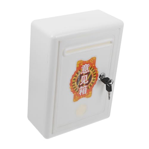 DIKACA Vorschlagsbox Briefkasten Wandmontierter Briefkasten Wandbriefkasten Wandbriefkasten Mit Schloss Wandmontierte Boxen Briefkästen Für Draußen Sperren Mail -mailboxen Weiß Metall von DIKACA