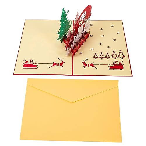 DIKACA Weihnachtskarte aus Papier Vintage Weihnachtsgrußkarte mit Klarem Muster Stabile Klappkarte zum Beschreiben Festliche Xmas Grußkarte für Familie und Freunde Elegant Verarbeitet DIKACA Weihnachtskarte aus Papier Vintage Weihnachtsgrußkarte mit Klarem Muster Stabile Klappkarte zum Beschreiben Festliche Xmas Grußkarte für Familie und Freunde Elegant Verarbeitet von DIKACA