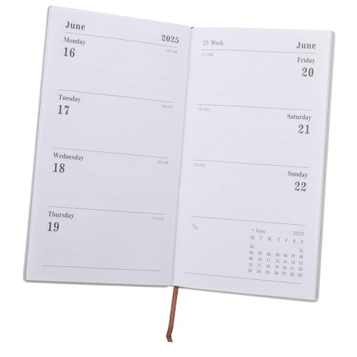 DIKACA Zeitmanagement-kalender Jährlich Täglich Wochenplaner Routine Planer Notizbuch Buch Planen Slot Notizblock Tag Täglicher Planerbuch Notizbilder Arbeiten Planen Papier Braun von DIKACA