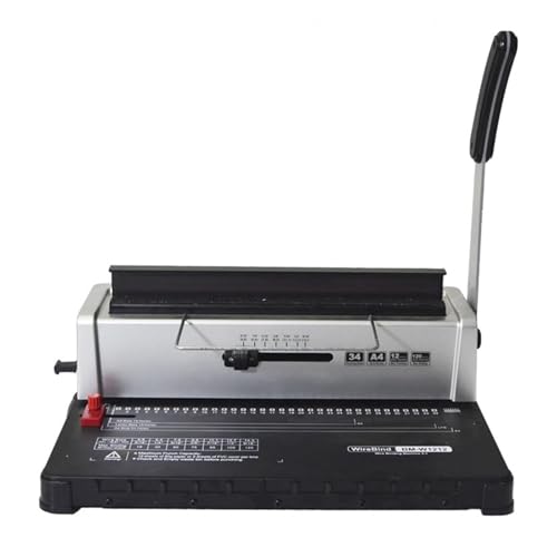 Bindegerät, Spiralbindemaschine, manuelle Buchmachermaschine, 34-Loch-Bindung, 120 Blatt, Stanzbinder, verstellbare Spiralbinderücken für Schule und Büro Bindegerät, Spiralbindemaschine, manuelle Buchmachermaschine, 34-Loch-Bindung, 120 Blatt, Stanzbinder, verstellbare Spiralbinderücken für Schule und Büro von DIKAMAN