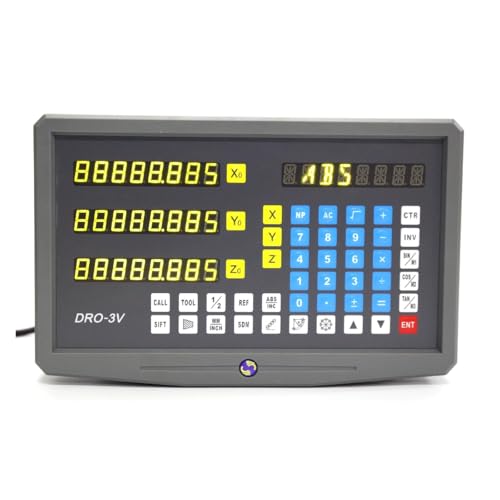 Linearencoder-Kit, 3 achsen Digital Anzeige Fräsen Drehmaschine DRO Display Zähler Bildschirm Monitor 3 Achsen Anzeige für Fräsmaschine von DIKAMAN