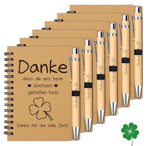 DIKARIYA Abschiedsgeschenk Erzieherin Set, 6er Spirale Notizblock Kugelschreiber aus Holz Dankeschön Geschenk für Lehrerin Abschiedsgeschenk Kindergarten Kita Grundschule für Kollegen Erzieher Lehrer DIKARIYA Abschiedsgeschenk Erzieherin Set, 6er Spirale Notizblock Kugelschreiber aus Holz Dankeschön Geschenk für Lehrerin Abschiedsgeschenk Kindergarten Kita Grundschule für Kollegen Erzieher Lehrer von DIKARIYA