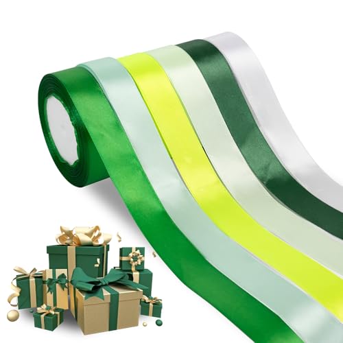 DIKARIYA Grün Satinband Bänder für Maibaum, Breit Geschenkband Schleifenband Seidenband Bunte Stoffbänder für Geschenkverpackung, Kunsthandwerk, Haarschleifen, Blumenstrauß, Basteln DIY, Party Deko DIKARIYA Grün Satinband Bänder für Maibaum, Breit Geschenkband Schleifenband Seidenband Bunte Stoffbänder für Geschenkverpackung, Kunsthandwerk, Haarschleifen, Blumenstrauß, Basteln DIY, Party Deko von DIKARIYA